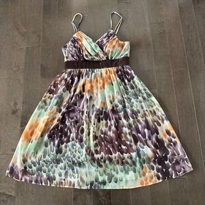 B Moss Womens Babydoll Dress Y2K Flowy Fairy Bow Whimsical Romantic 6